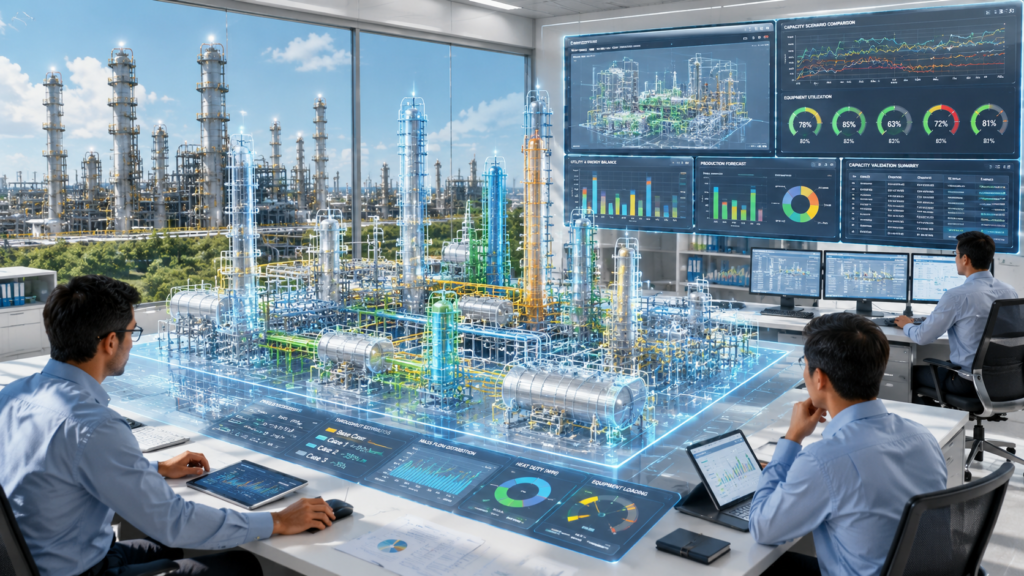 Process simulation study using digital refinery models for capacity expansion analysis