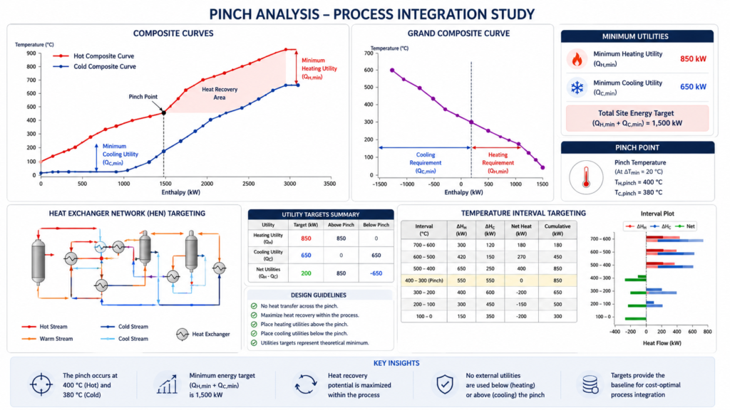 Energy Optimization Services using pinch analysis and process integration